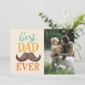 Cartes Pour Fêtes Annuelles Meilleur Papa Chaque Moustache Fête des Pères Phot (Debout devant)
