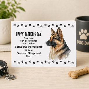 Cartes Pour Fêtes Annuelles Meilleur Papa Chien Berger Allemand Fête des Pères