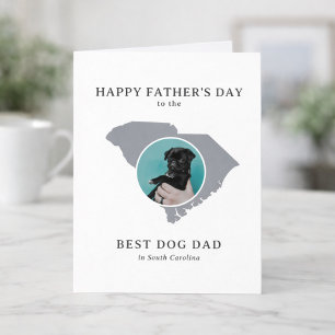 Cartes Pour Fêtes Annuelles Meilleur Papa Chien de Caroline du Sud Photo Fête