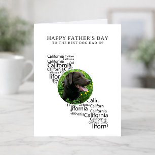 Cartes Pour Fêtes Annuelles Meilleur papa chien en Californie Photo de la fête