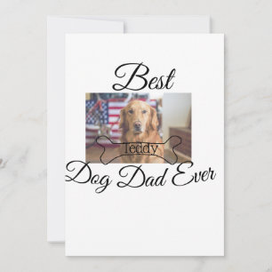 Cartes Pour Fêtes Annuelles Meilleur papa chien jamais ajouter nom de l'animal