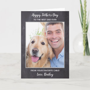 Cartes Pour Fêtes Annuelles Meilleur Papa Chien Personnalisé Photo de Chien po