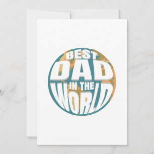 Cartes Pour Fêtes Annuelles Meilleur Papa du Monde Fête des Pères Simple Vinta