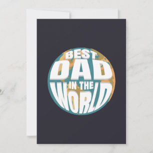 Cartes Pour Fêtes Annuelles Meilleur Papa du Monde Fête des Pères Simple Vinta