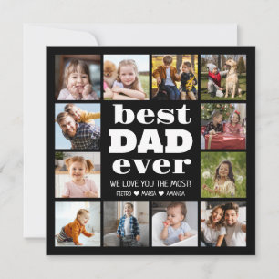 Cartes Pour Fêtes Annuelles Meilleur PAPA Ever 12 Collage photo