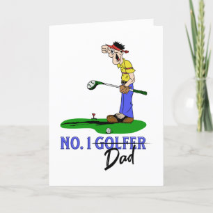 Cartes Pour Fêtes Annuelles Meilleur Papa Golfeur No. 1