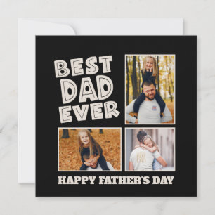 Cartes Pour Fêtes Annuelles Meilleur Papa Jamais Drôle Typographie 3 Photo Noi