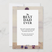 Cartes Pour Fêtes Annuelles Meilleur papa Jamais Père`Jour de la famille Photo (Dos)