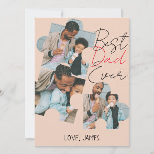 Cartes Pour Fêtes Annuelles Meilleur Papa Simple Photo Fête des Pères