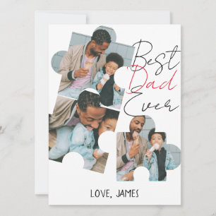 Cartes Pour Fêtes Annuelles Meilleur Papa Simple Photo Fête des Pères Simple