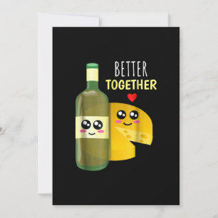 Cartes Pour Fêtes Annuelles Meilleur Toger - Pun de vin et de fromage mignon