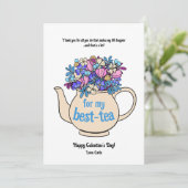 Cartes Pour Fêtes Annuelles Meilleure amie théière Saint-Valentin Galentines (Debout devant)