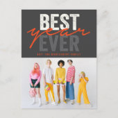 Cartes Pour Fêtes Annuelles Meilleure année écriture manuscrite Script Photo m (Devant)