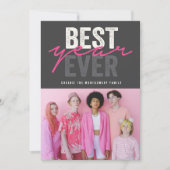 Cartes Pour Fêtes Annuelles Meilleure année écriture manuscrite Script Photo m (Devant)