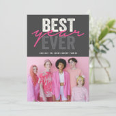 Cartes Pour Fêtes Annuelles Meilleure année écriture manuscrite Script Photo m (Debout devant)