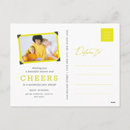 Cartes Pour Fêtes Annuelles Meilleure année écriture manuscrite Script Photo m (Dos)