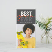 Cartes Pour Fêtes Annuelles Meilleure année écriture manuscrite Script Photo m (Debout devant)