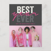 Cartes Pour Fêtes Annuelles Meilleure année écriture manuscrite Script Photo m (Devant)