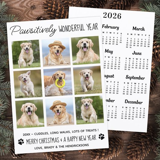 Cartes Pour Fêtes Annuelles Meilleure année Ever chien animal de compagnie pho