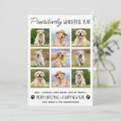 Cartes Pour Fêtes Annuelles Meilleure année Ever chien animal de compagnie pho (Debout devant)