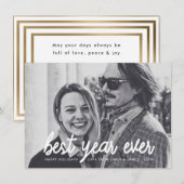 Cartes Pour Fêtes Annuelles Meilleure année jamais (Devant / Derrière)