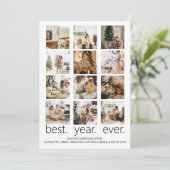 Cartes Pour Fêtes Annuelles Meilleure année jamais photo Noël personnalisé (Debout devant)