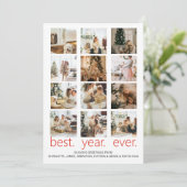 Cartes Pour Fêtes Annuelles Meilleure année jamais photo Noël personnalisé (Debout devant)