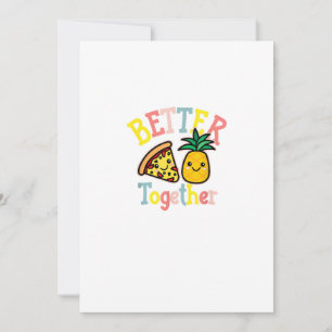 Cartes Pour Fêtes Annuelles Meilleure ensemble pizza ananas drôle couple Kawai