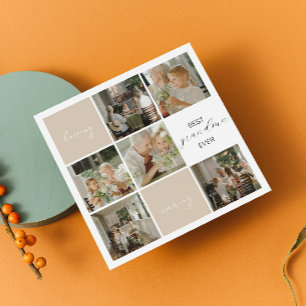 Cartes Pour Fêtes Annuelles Meilleure grand-mère   Collage de photos   Mocha