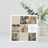 Cartes Pour Fêtes Annuelles Meilleure grand-mère du monde | Collage photo | Mo (Debout devant)