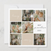 Cartes Pour Fêtes Annuelles Meilleure grand-mère du monde | Collage photo | Mo (Devant)