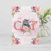 Cartes Pour Fêtes Annuelles Meilleure Maman Chat Illustration de Chatons pour  (Debout devant)