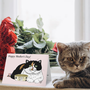 Cartes Pour Fêtes Annuelles Meilleure maman de chat Calico gâtée Fête des mère