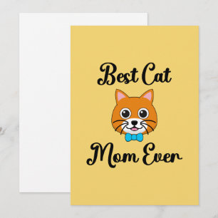 Cartes Pour Fêtes Annuelles Meilleure Maman de Chat de Tous les Temps