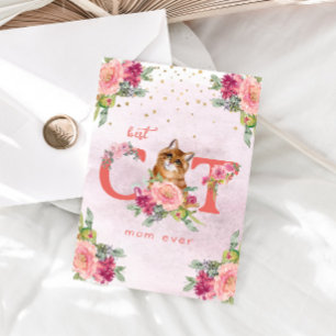 Cartes Pour Fêtes Annuelles Meilleure Maman de Chat Illustration de Chatons Fê