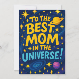 Cartes Pour Fêtes Annuelles Meilleure Maman de l'Univers - Fête des Mères Cosm