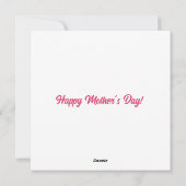 Cartes Pour Fêtes Annuelles Meilleure Maman de tous les temps  (Dos)