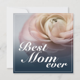 Cartes Pour Fêtes Annuelles Meilleure Maman du Monde avec Grande Rose Rose