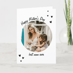 Cartes Pour Fêtes Annuelles Meilleure Maman Élégante Photo Fête des Mères