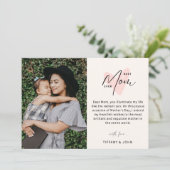 Cartes Pour Fêtes Annuelles Meilleure Maman Ever Rose Script Message Mignon (Debout devant)