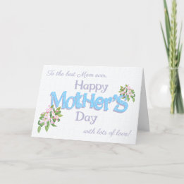 Cartes Pour Fêtes Annuelles Meilleure Maman Fête des Mères avec Apple Blossom 
