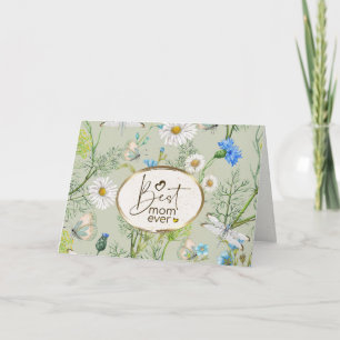 Cartes Pour Fêtes Annuelles Meilleure maman Fleur Jardin Bible Verse Fête des 