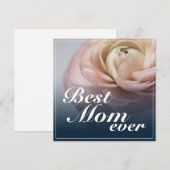 Cartes Pour Fêtes Annuelles Meilleure maman jamais avec Big Rose (Devant / Derrière)