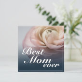 Cartes Pour Fêtes Annuelles Meilleure maman jamais avec Big Rose (Debout devant)