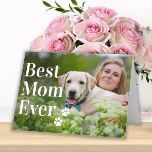 Cartes Pour Fêtes Annuelles Meilleure maman Jamais moderne Photo Chien personn