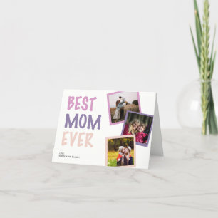 Cartes Pour Fêtes Annuelles Meilleure maman Jamais Photo Collage personnalisé 