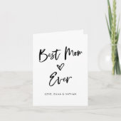 Cartes Pour Fêtes Annuelles Meilleure maman jamais | Script Décontracté simple (Devant)