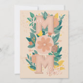 Cartes Pour Fêtes Annuelles Meilleure maman. Jardin fleuri mignon lettré mère (Devant)