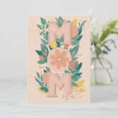 Cartes Pour Fêtes Annuelles Meilleure maman. Jardin fleuri mignon lettré mère (Debout devant)