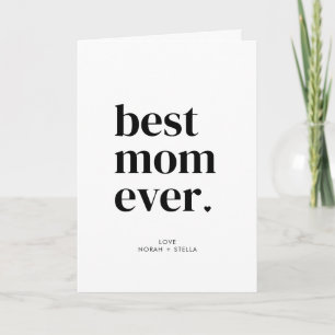 Cartes Pour Fêtes Annuelles Meilleure maman personnalisée moderne